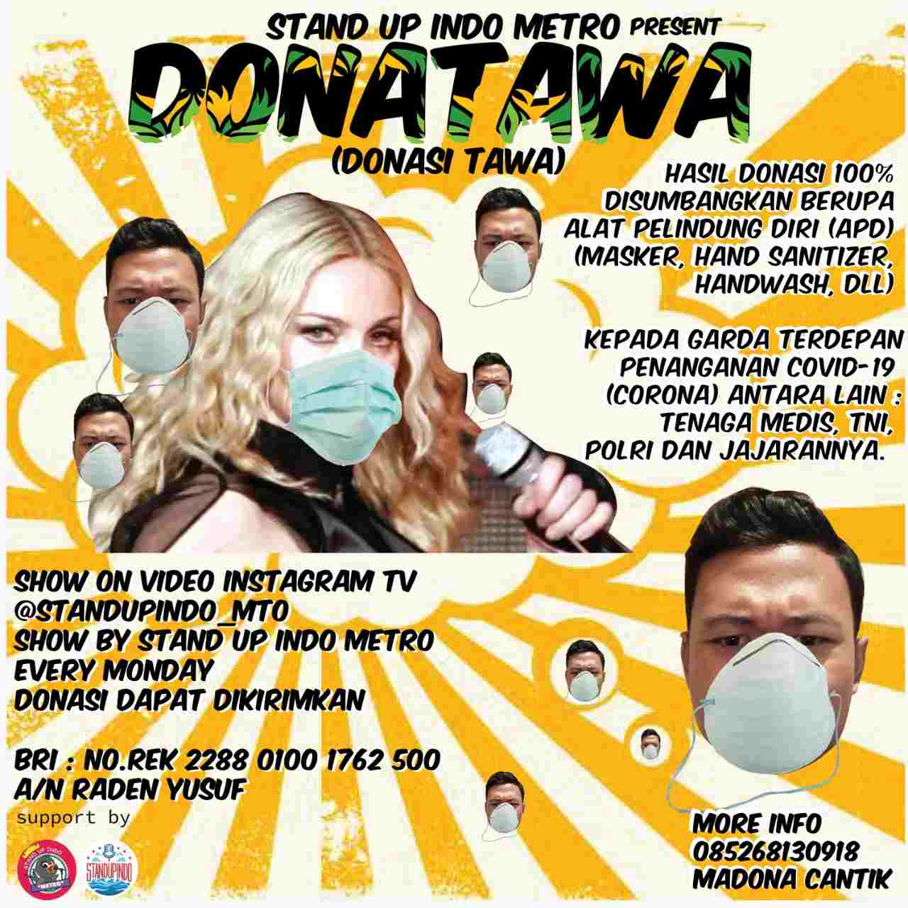 Unik, Komunitas Stand-Up Comedy Metro Galang Donasi dengan Tayang via Sosmed Unik, Komunitas Stand-Up Comedy Metro Galang Donasi dengan Tayang via Sosmed