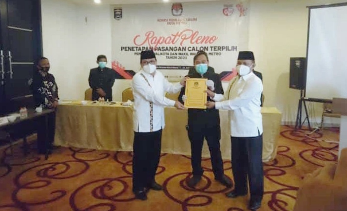 KPU Metro Tetapkan Waru Sebagai Walikota Baru