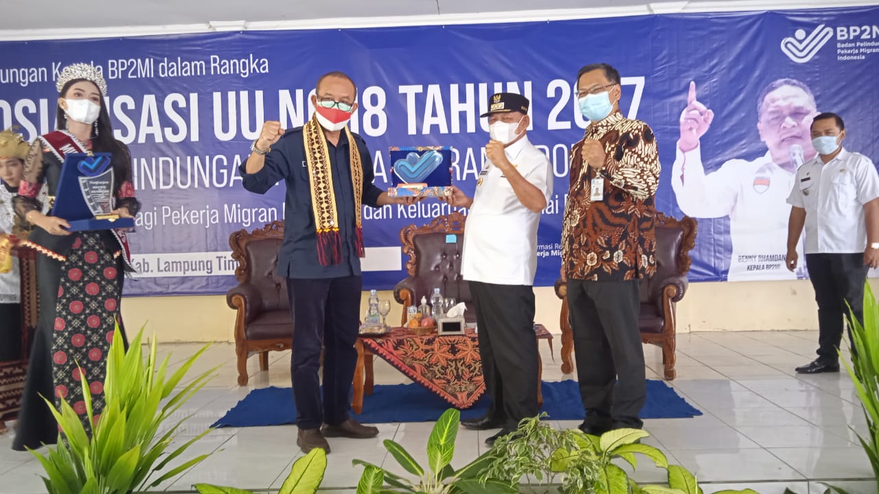 Kunjungan BP2MI ke Lamtim, Plt Deputi Dwi Anto berharap dapat memberi manfaat kepada masyarakat