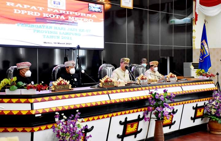Hari jadi Provinsi Lampung ke-57, DPRD Metro gelar Paripurna