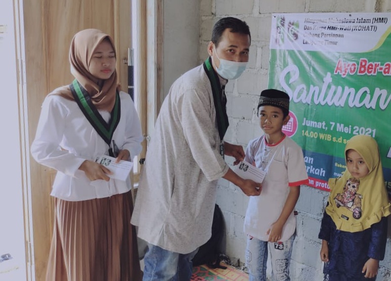 HMI Cabang Persiapan Lampung Timur gelar Baksos santuni anak yatim
