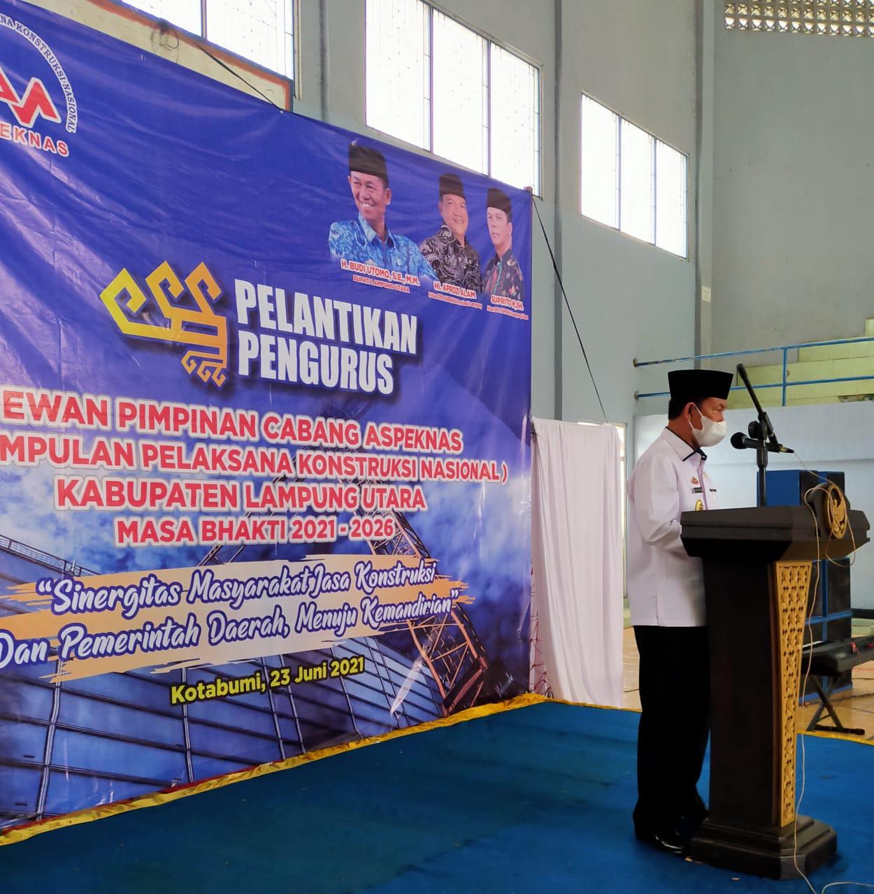 Pelantikan DPC Aspeknas, Budi Untomo: semoga dapat mendukung peningkatan pembangunan di Lampura