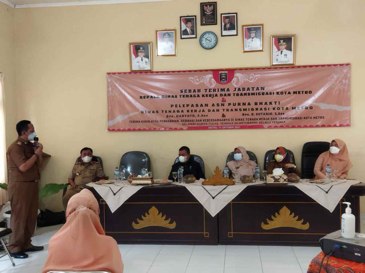 Sertijab Disnaker, Sekda Metro: Pergantian posisi merupakan dinamika biasa dalam birokrasi