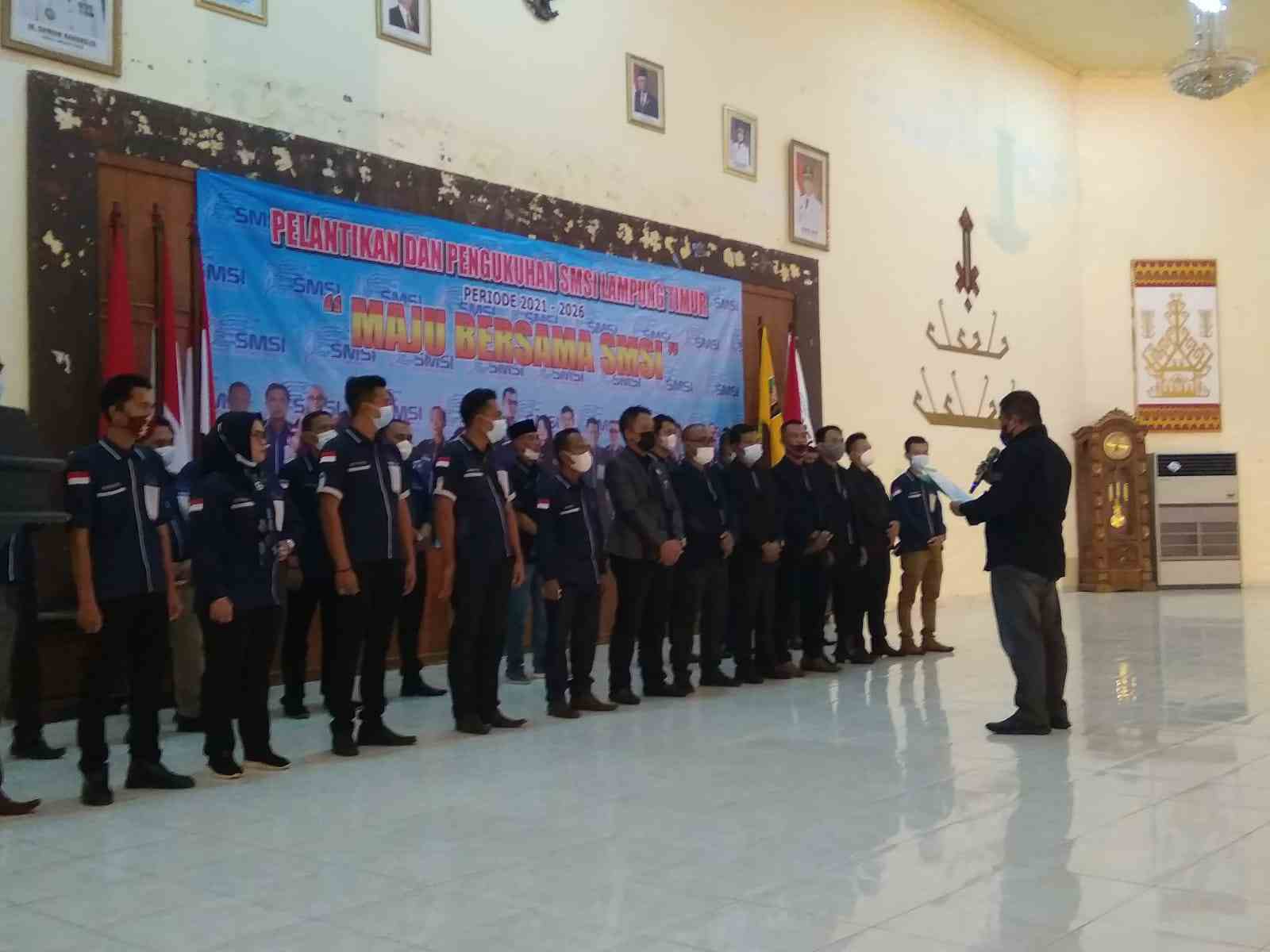 Donny Irawan kukuhkan Pengurus SMSI Lampung Timur
