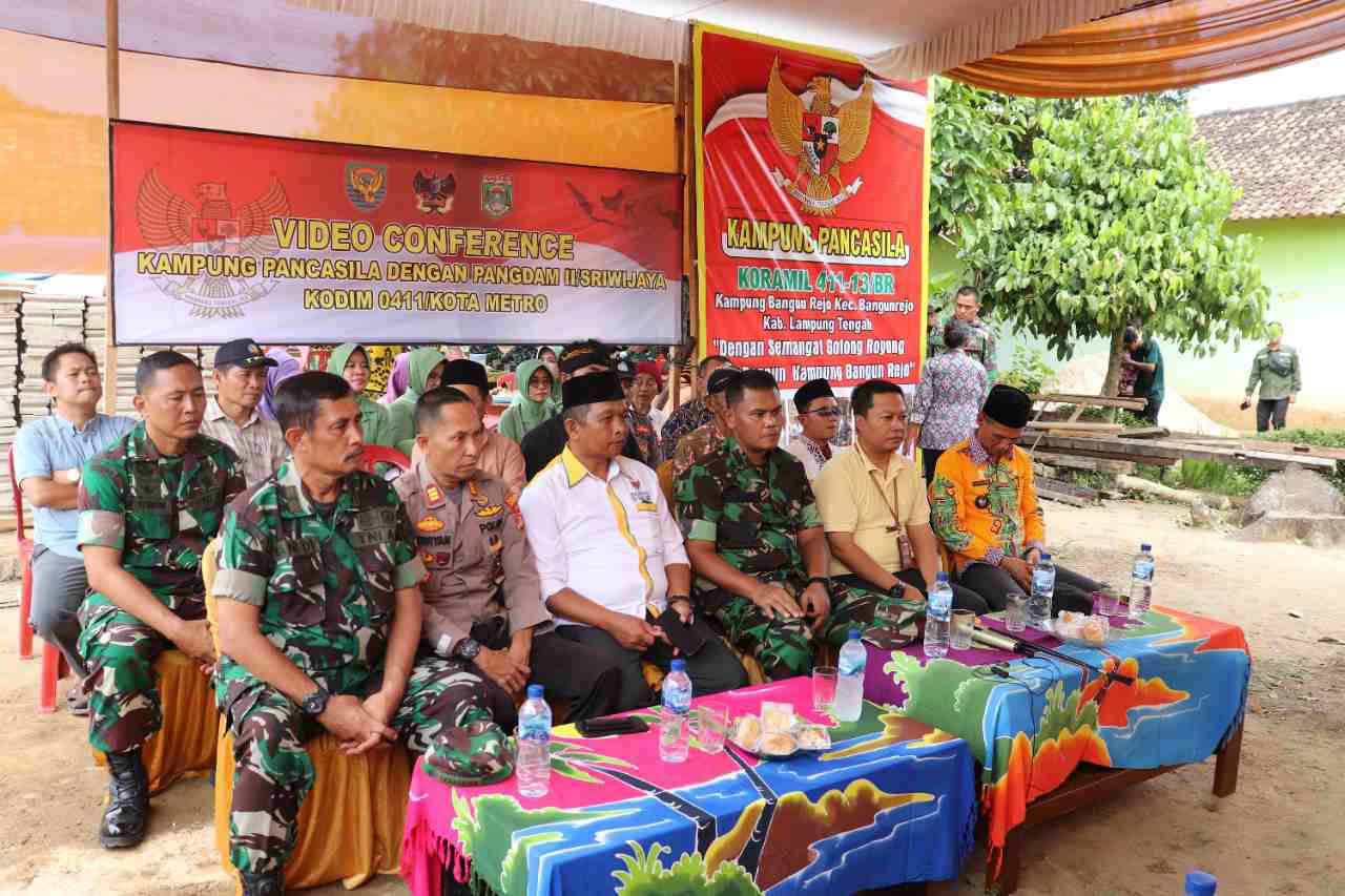 Forkopimda Lamteng gelar Video Conference Kampung Pancasila