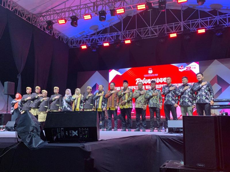 KPU Lampung Timur launcing tahapan Pilkada 2024