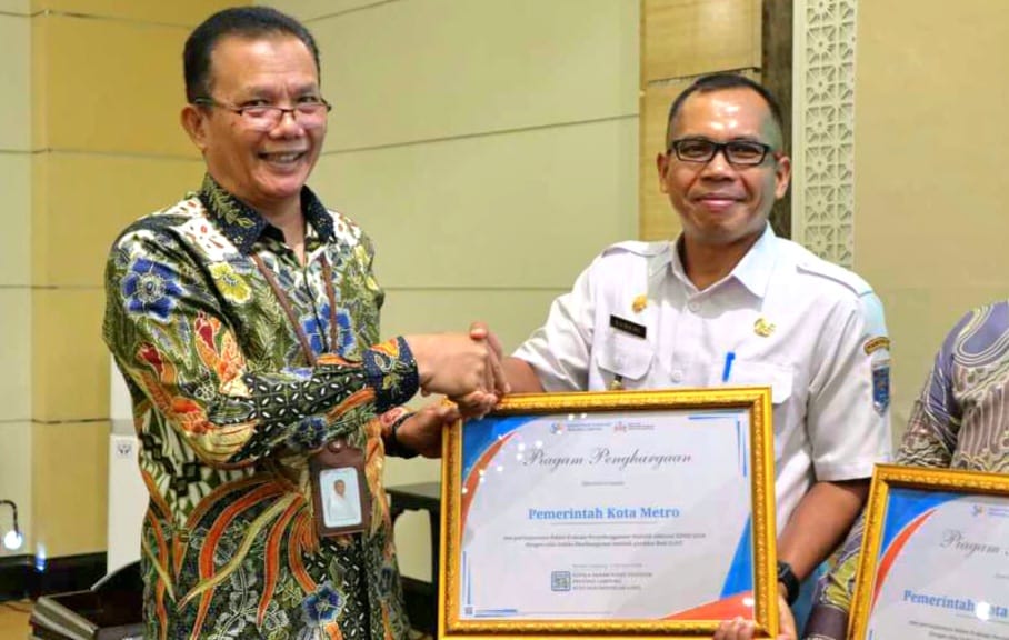 Indeks statistik masuk kategori baik, Pemkot Metro raih penghargaan dari BPS Lampung