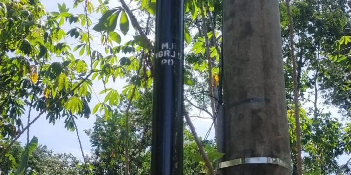 Diduga belum kantongi izin, tiang internet berdiri di Nunggal Rejo, Lampung Tengah