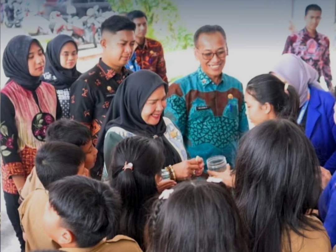 Eva Dwiana sambut kunjungan edukatif murid SD Palm Kids ke Pemkot Bandar Lampung