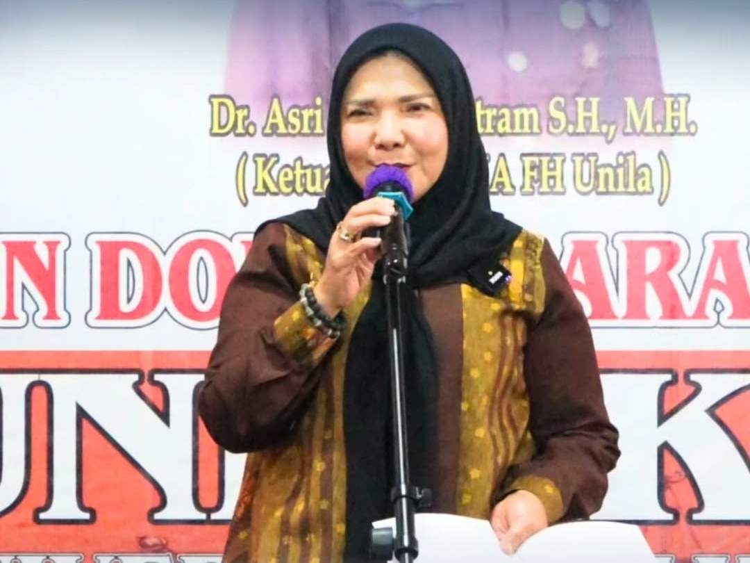 Eva Dwiana apresiasi kepedulian sosial alumni fakultas hukum Unila