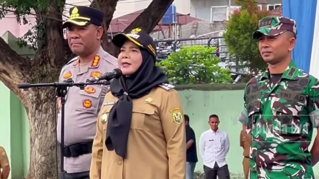 Eva Dwiana serukan semangat pahlawan di apel kesiapsiagaan bencana Bandar Lampung