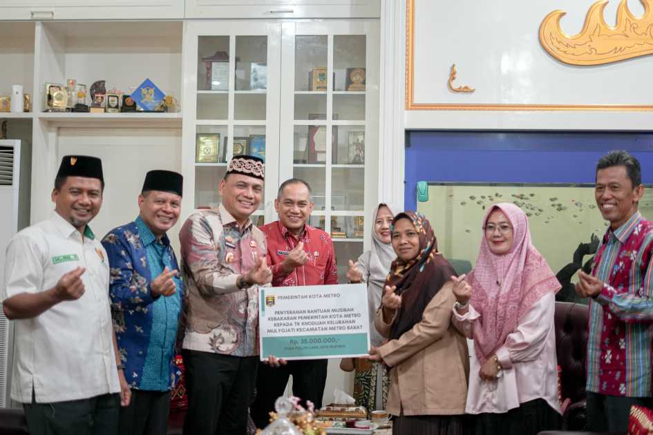 Wali Kota Metro: bantuan untuk TK Khodijah adalah wujud empati dan kebersamaan