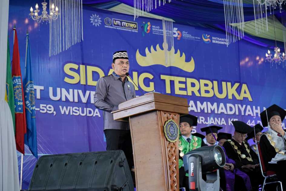 Walikota Metro soroti tanggung jawab moral wisudawan UM Metro 2025